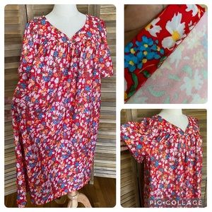 Vintage Floral Polyester MuuMuu Size M-L